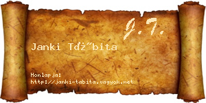 Janki Tábita névjegykártya